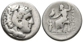 KINGS OF MACEDON. Alexander III ‘the Great’ (336-323 BC). Struck under Kalas or Demarchos, circa 325-323 BC. Lampsakos mint.
AR Drachm (17.2mm 4.06g)...
