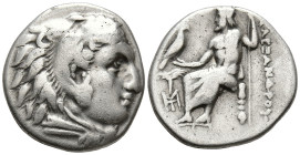 KINGS of MACEDON. Alexander III ‘the Great’ (336-323 BC). Struck under Kalas or Demarchos, circa 325-323 BC. Abydos mint
AR Drachm (16.9mm 4.11g)
Ob...
