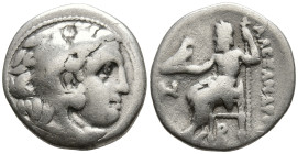 KINGS of MACEDON. Alexander III ‘the Great’ (336-323 BC). Kolophon mint
AR Drachm (17.7mm 4.08g)
Obv: Head of Herakles to right, wearing lion's skin...