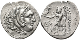 KINGS OF MACEDON. Alexander III ‘the Great’ (336-323 BC). Struck circa 290-275 BC. Chios mint
AR Drachm (22.2mm 4.07g)
Obv: Head of Herakles to righ...
