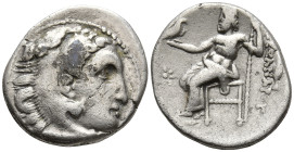 KINGS of MACEDON. Alexander III 'the Great' (336-323 BC). Kolophon.
AR Drachm (18.2mm 4.05g)
Obv: Head of Herakles to right, wearing lion skin headd...