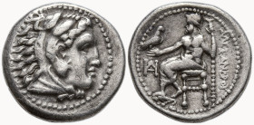 KINGS of MACEDON. Alexander III 'the Great' (336-323 BC). Miletos. Struck by Asandros under Philip III (circa 323-319 BC).
AR Drachm (17.4mm 4.24g)
...