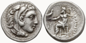 KINGS of MACEDON. Alexander III 'the Great' (336-323 BC). Miletos. Struck by Asandros under Philip III (circa 323-319 BC).
AR Drachm (17.9mm 4.1g)
O...