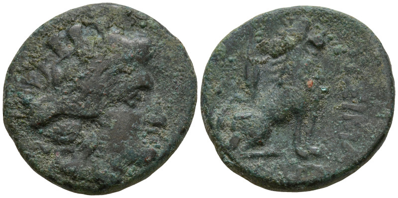 THRACE. Lysimacheia. (Circa 309-220 BC)
AE Bronze (19.4mm 5.15g)
Obv: Turreted...