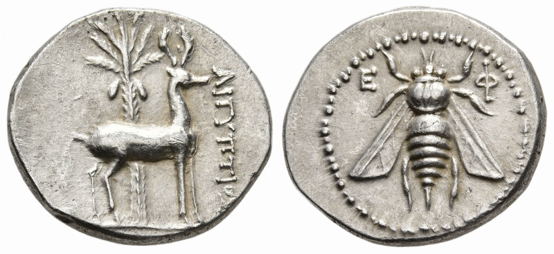 IONIA, Ephesos. (Circa 202-150 BC). Aiguptios, magistrate
AR Drachm (19.4mm 4.1...