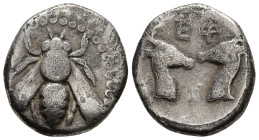 IONIA. Ephesos. (Circa 390-325 BC).
AR Diobol (10.5mm 1.04g)
Obv: Bee.
Rev: EΦ. Confronted heads of stags.
SNG Copenhagen 242-3; SNG Kayhan I 194-...