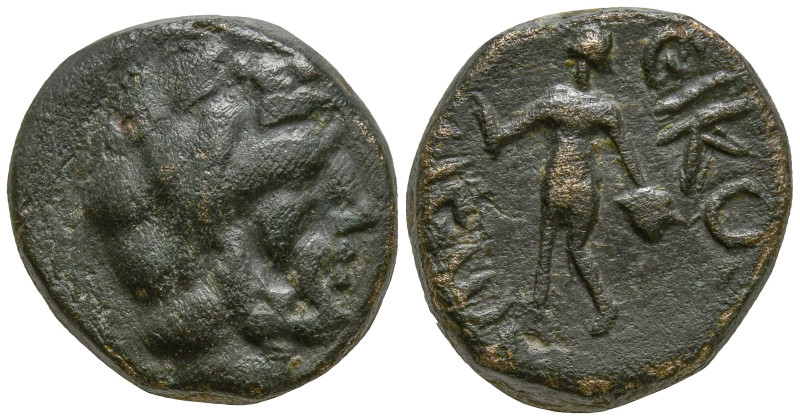 LYCAONIA. Iconium. (1st century BC)
AE Bronze (15.4mm 4.88g)
Obv : Laureate he...