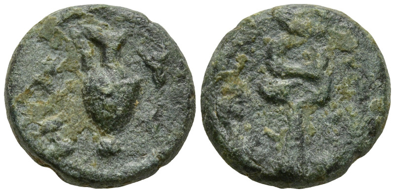 MYSIA. Kyzikos. Semi-autonomous (100-150 AD)
AE Bronze (12.8mm 2.03g)
Obv: K-Y...