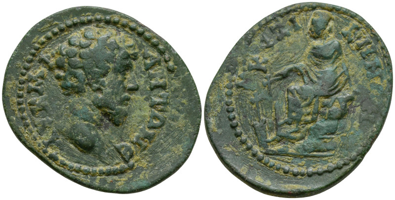 MYSIA. Kyzikos. Marcus Aurelius (161-180 AD).
AE Bronze (27.1mm 6.29g)
Obv: ΑΥ...