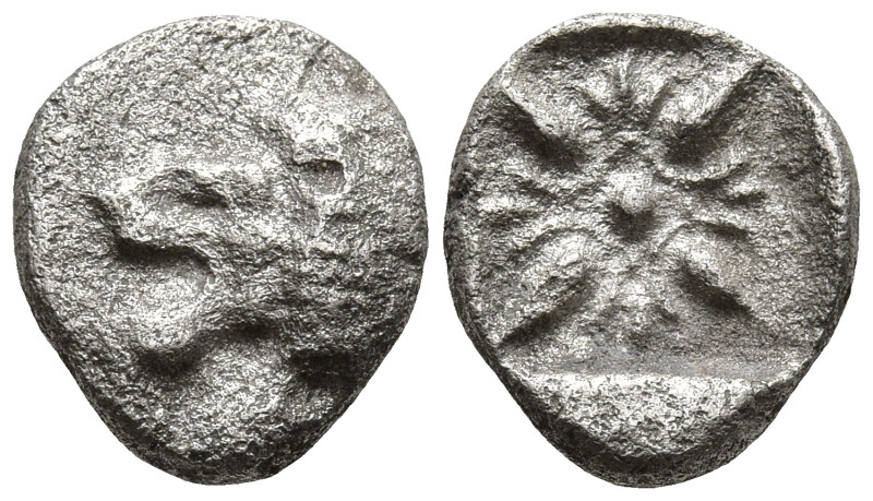 IONIA. Miletos. (Late 6th-early 5th centuries BC).
AR Obolor Hemihekte (9mm 0.7...