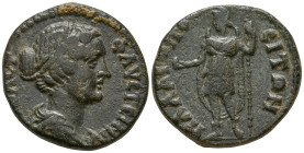 PISIDIA. Palaeopolis. Faustina Junior, Augusta (147-175 AD)
AE Bronze (18.9mm 4.43)
Obv: ΦΑVϹΤЄΙΝΑ ϹЄΒΑϹΤ. Diademed and draped bust of Faustina Juni...