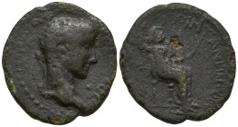 MYSIA. Poemanenum. Tiberius (14-37 AD)
AE Bronze (18.3mm 3.55g)
Obv: ϹΕΒΑϹΤΟϹ. Laureate head right.
Rev: ΠOIMANHNωN. Female figure (Livia?) seated ...
