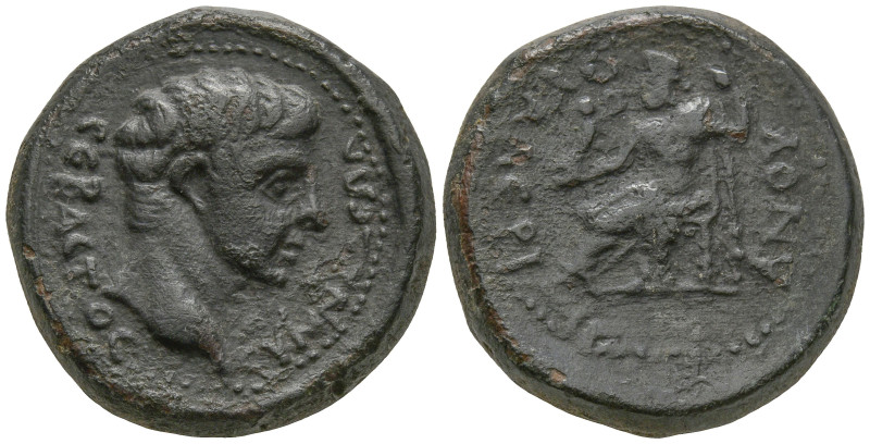 PHRYGIA. Synnada. Tiberius (14-37 AD)
Bronze (20.2mm 8.22g)
Obv: ϹΕΒΑϹΤΟϹ ϹΥΝΝ...