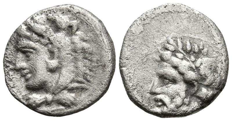 CILICIA. Uncertain. (4th century BC).
AR Obol (10.1mm 0.62g)
Obv: Head of Hera...