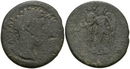 LYDIA. Tralles. Marcus Aurelius (161-180 AD)
AE Bronze (31.6mm 15.03g)
Obv: Laureate bust of Marcus Aurelius to right, slight drapery on far shoulde...