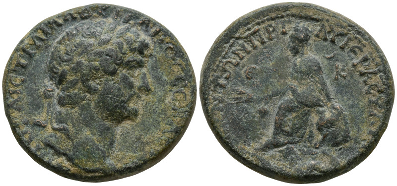 CAPPADOCIA. Tyana. Hadrian (117-138 AD)
AE Bronze (24.7mm 11.71g)
Obv: Laureat...