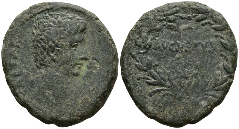 ASIA MINOR. Uncertain. Augustus (27 BC-14 AD).
AE As (25.5mm 9.46g)
Obv: CAESA...