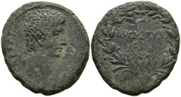 ASIA MINOR. Uncertain. Augustus (27 BC-14 AD).
AE As (25.5mm 9.46g)
Obv: CAESAR. Bare head to right
Rev: AVGVSTVS within laurel wreath.
RPC I 2235...