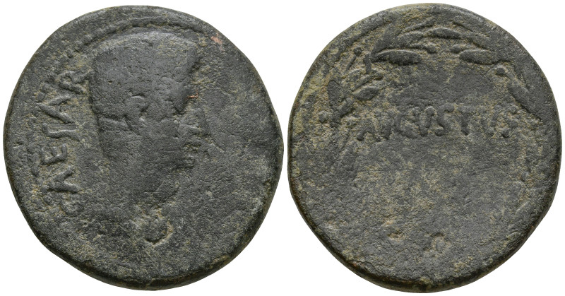 ASIA MINOR. Uncertain. Augustus (27 BC-14 AD).
AE As (26.6mm 10.2g)
Obv: CAESA...