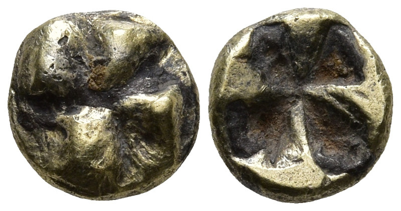 IONIA. Uncertain. (Circa 625-600 BC)
EL 1/48 Stater (6.7mm 0.34g)
Obv: Raised ...