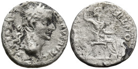 Tiberius (14-37 AD). Lugdunum
AR Denarius (18mm 3.06g)
Obv: Laureate head of Tiberius right.
Rev: Livia (as Pax), seated right on chair, feet on fo...