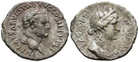 Vespasian (69-79 AD). Provincial issue of Ephesos
AR Denarius (17.6mm 2.9g)
Obv: IMP CAESAR VESPAS AVG COS III TR P P P. Laureate head of Vespasian ...