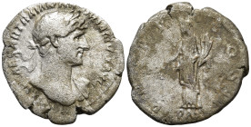 Hadrian (117-138 AD). Rome
AR Denarius (19.5mm 3g)
Obv: IMP CAESAR TRAIAN HADRIANVS AVG. Laureate bust right, with slight drapery on left shoulder
...