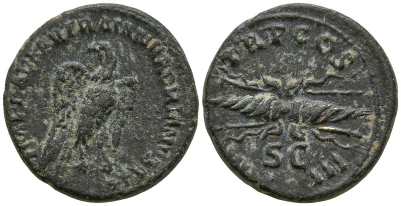 Hadrian (117-138 AD). Rome
AE Semis (18.6mm 3.22g)
Obv: IMP CAESAR TRAIAN HADR...
