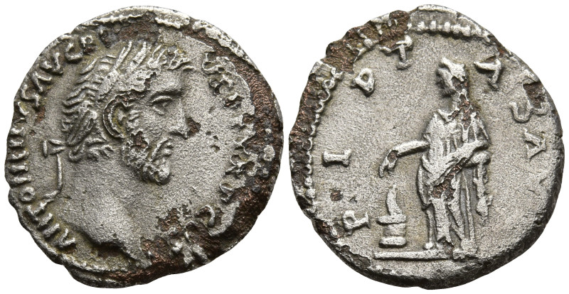 Antoninus Pius (138-161 AD). Rome
AR Fourreé Denarius (18mm 2.75g)
Obv: Laurea...