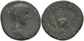 Marcus Aurelius, as Caesar (139-161 AD). Rome
AE Sestertius (33.2mm 25.41g)
Obv: AVRELIVS CAESAR AVG PII F COS. Head of Marcus Aurelius, bare, right...
