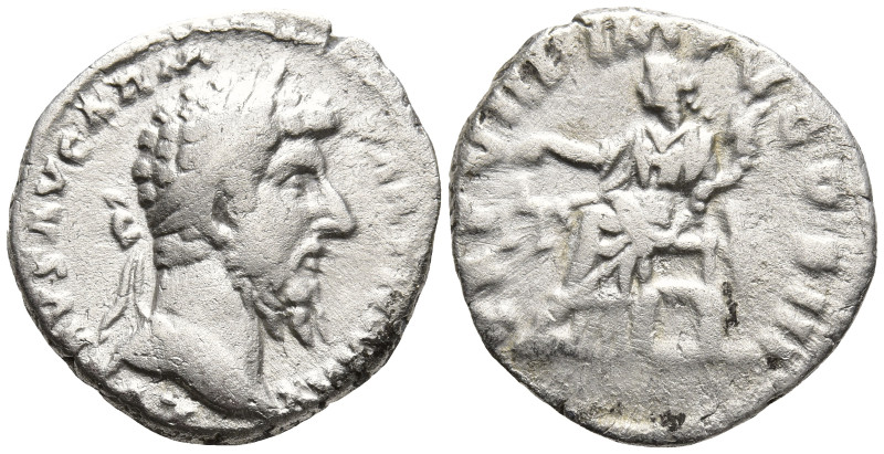 Lucius Verus (161-169 AD). Rome
AR Denarius (18mm 3.01g)
Obv: L VERVS AVG ARM ...