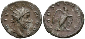 Divus Commodus (died 192 AD). Rome. Commemorative issue struck under Trajan Decius
AR Antoninianus (20.8mm 3.33g)
Obv: DIVO COMMODO. Radiate head of...
