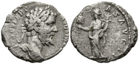 Septimius Severus (193-211 AD). Rome
AR Denarius (17.1mm 2.54g)
Obv: SEVERVS PIVS AVG. Laureate head to right
Rev: LIBERALITAS AVG VI. Liberalitas ...