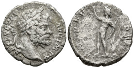 Septimius Severus (193-211 AD). Laodicea ad Mare
AR Denarius (18mm 2.38g)
Obv: L SEPT SEV PERT AVG IMP X. Laureate head right.
Rev: Sol standing le...