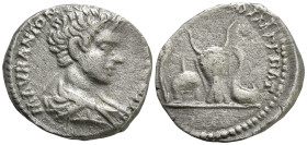 Roman Imperial
Caracalla, Caesar (196-198 AD). Rome
AR Denarius (16.8mm 3.22g)
Obv: M AVR ANTON CAES PONTIF. Bare-headed, draped and cuirassed bust...