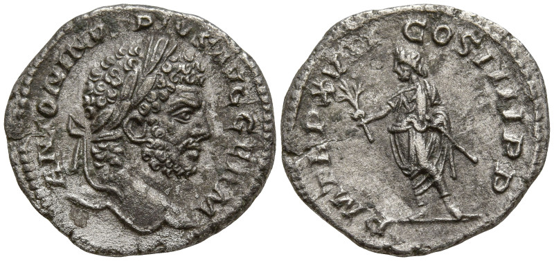 Caracalla (198-217 AD). Rome
AR Denarius (18.2mm 2.79g)
Obv: ANTONINVS PIVS AV...