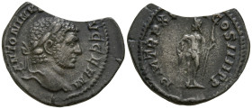 Caracalla (198-217 AD). Rome
AR Denarius (17.3mm 2.47g)
Obv: ANTONINVS PIVS AVG GERM. Laureate head to right
Rev: P M TR P X[VIIII] COS IIII P P. J...