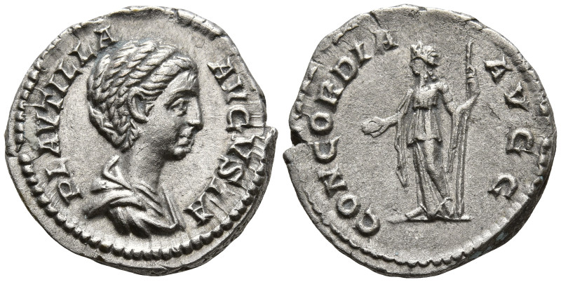 Plautilla, Augusta (202-205). Rome.
AR Denarius (19.5mm 3.32g)
Obv: PLAVTILLA ...