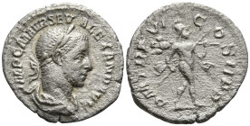 Severus Alexander (222-235 AD). Rome
AR Denarius (19.4mm 2.18g)
Obv: IMP C M AVR SEV ALEXAND AVG. Laureate, draped bust right
Rev: P M TR P VI COS ...