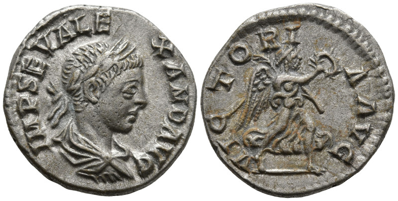 Severus Alexander (222-235 AD). Antioch
AR Denarius (18.5mm 3.03g)
Obv: IMP SE...