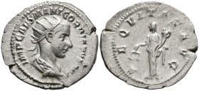Gordian III (238-244 AD). Rome
AR Antoninianus (23.4mm 4.1g)
Obv: IMP CAES M ANT GORDIANVS AVG. Radiate, draped and cuirassed bust of Gordian III to...