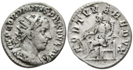 Gordian III (238-244 AD). Antioch
AR Antoninianus (21.2mm 4.88g)
Obv: IMP GORDIANVS PIVS FEL AVG. Radiate, draped and cuirassed bust of Gordian righ...