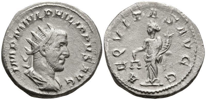 Philip I (244-249 AD). Rome
AR Antoninianus (22.8mm 3.7g)
Obv: IMP M IVL PHILI...