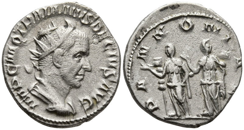 Trajan Decius (249-251 AD). Rome
AR Antoninianus (20.1mm 3.82g)
Obv: IMP C M Q...