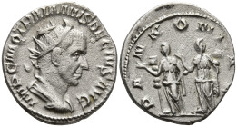 Trajan Decius (249-251 AD). Rome
AR Antoninianus (20.1mm 3.82g)
Obv: IMP C M Q TRAIANVS DECIVS AVG. Radiate, draped and cuirassed bust to right
Rev...