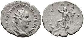 Trajan Decius (249-251 AD). Rome
AR Antoninianus (21.1mm 2.93g)
Obv: IMP C M Q TRAIANVS DECIVS AVG. Radiate and cuirassed bust right.
Rev: VICTORIA...
