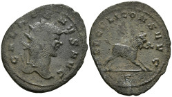 Gallienus (253-268 AD). Rome.
AE Antoninianus (21.5mm 2.64g)
Obv: GALLIENVS AVG. Radiate head right.
Rev: HERCVLI CONS AVG / Є. Wild boar right.
M...