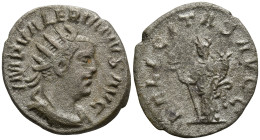 Valerian I (253-260 AD). Antioch
Antoninianus (19.6mm 3.25g)
Obv: IMP VALERIANVS AVG. Radiate, draped and cuirassed bust to right
Rev: FELICITAS AV...