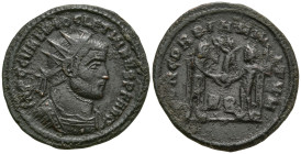 Diocletian (284-305 AD). Heraclea.
AE Radiate (21.9mm 3.13g)
Obv: IMP C C VAL DIOCLETIANVS P F AVG. Radiate, draped and cuirassed bust right.
Rev: ...