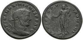 Maximianus (286-305 AD). Heraclea
AE Follis (28mm 8.16g)
Obv: IMP C M A MAXIMIANVS P F AVG. Laureate head of Maximianus to right.
Rev: GENIO POPVLI...